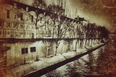" PARIS . EMBANKMENT OF RIVER SAINE" - Limited Edition of 20 thumb