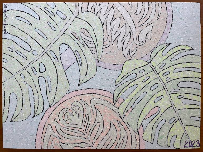 Original Abstract Botanic Painting by Don Bacon