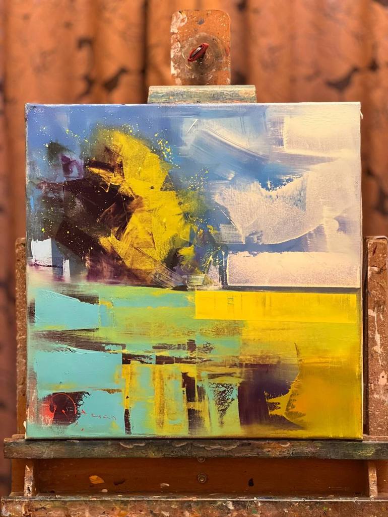 Original Abstract Expressionism Landscape Painting by Arman Allakhverdian