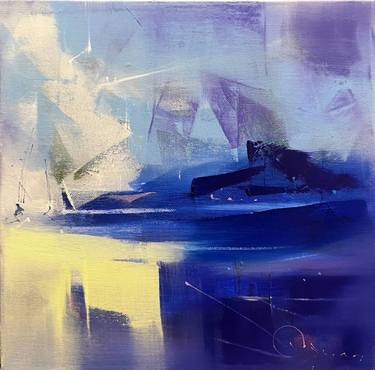Original Abstract Expressionism Boat Paintings by Arman Allakhverdian