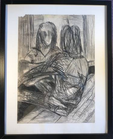 Original Expressionism People Drawings by Fran Lea