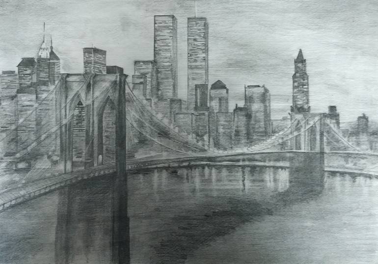 New York Skyline Cartoon Drawing - Trenton