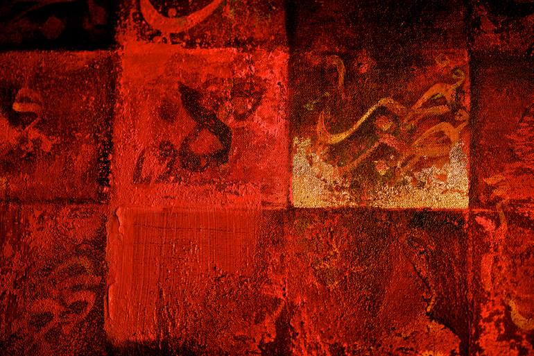 Original Abstract Calligraphy Painting by Helen Abbas