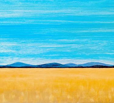 Shades of Blue-abstract landscape painting thumb