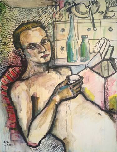 Print of Art Deco Nude Paintings by Yana Gorelik