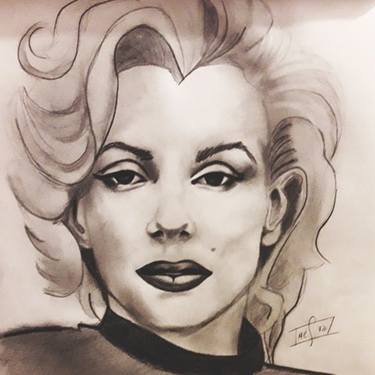 Original Art Deco Celebrity Drawings by Inés Vaz