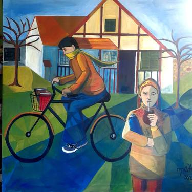 Original Bicycle Paintings by Mache - Alejandra Hernandez