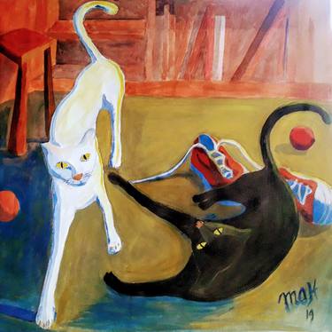 Original Expressionism Animal Paintings by Mache - Alejandra Hernandez