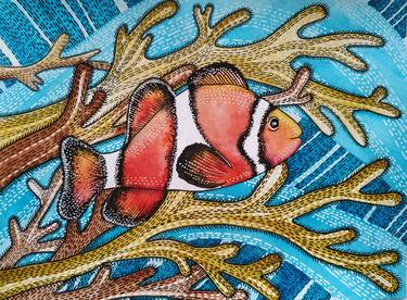 Original Illustration Fish Paintings by Khrystyna-Maria Tkalenko