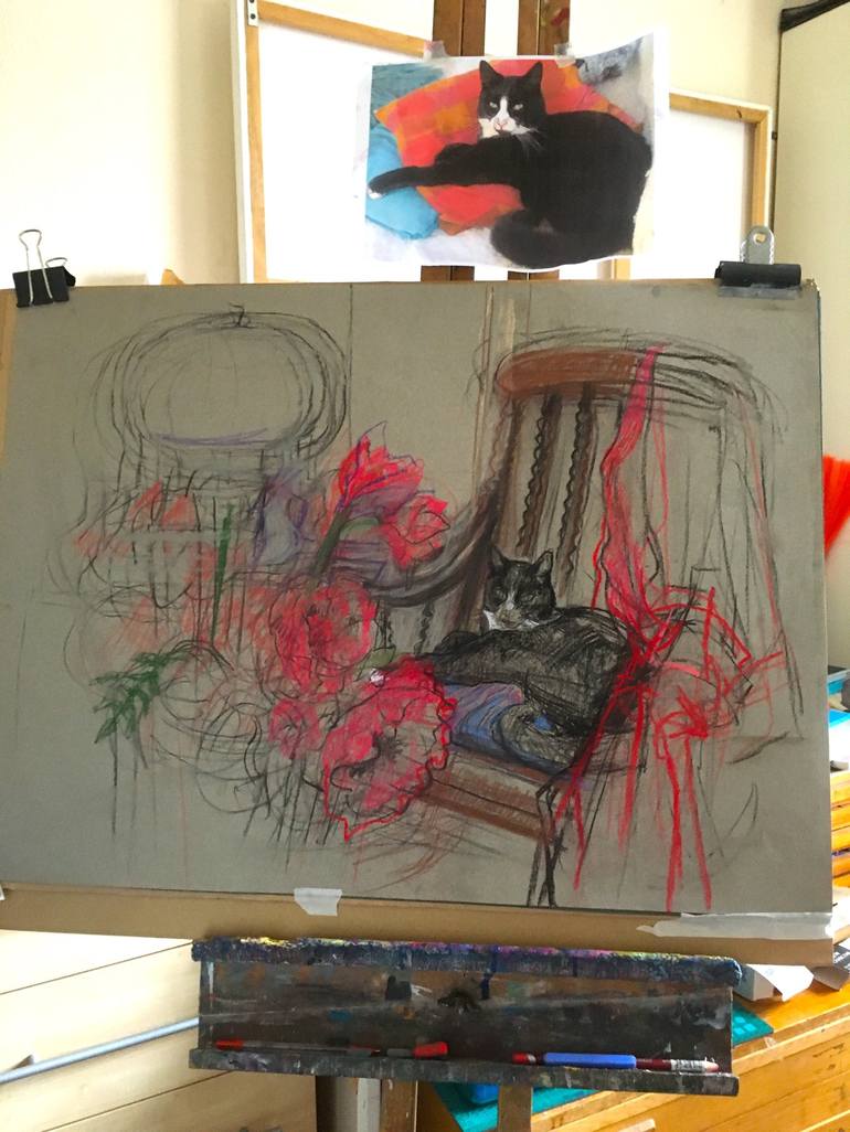 Original Still Life Drawing by Patricia Clements
