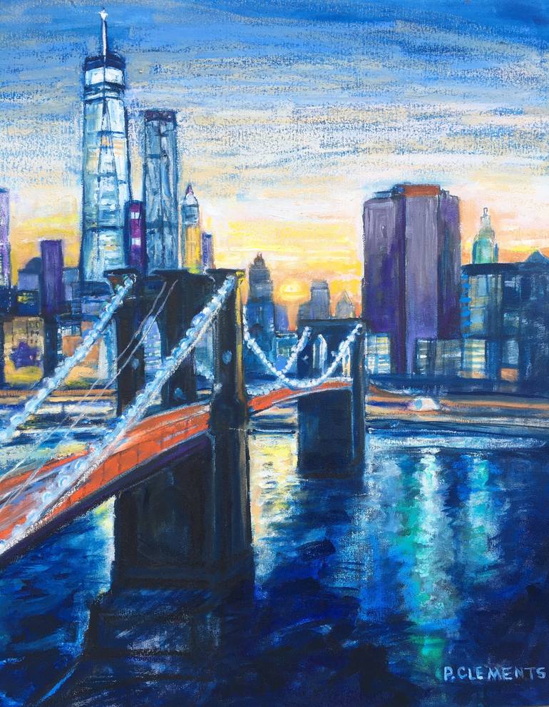 Original Cities Painting by Patricia Clements