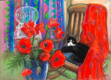 Original Impressionism Still Life Drawings by Patricia Clements