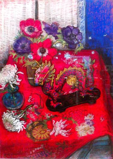 Original Impressionism Still Life Mixed Media by Patricia Clements