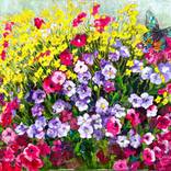 summer flowers with butterfly by Patricia Clements