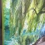 I was visiting Syon House and I stumbled upon this beautiful view in their vast grounds. It had a magical feel about it - the weeping willows brushing the waters banks. The sun was shining through the trees and catching the reflections in the water. I sat and did a few sketches and took photos then went home and finished it in the studio. This is a very large artwork. It is painted on a deep edge canvas and ready to hang.