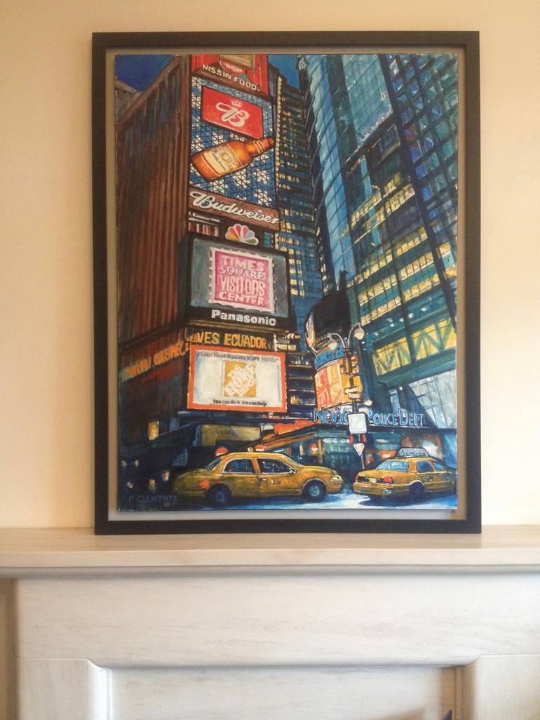 Original Figurative Cities Painting by Patricia Clements