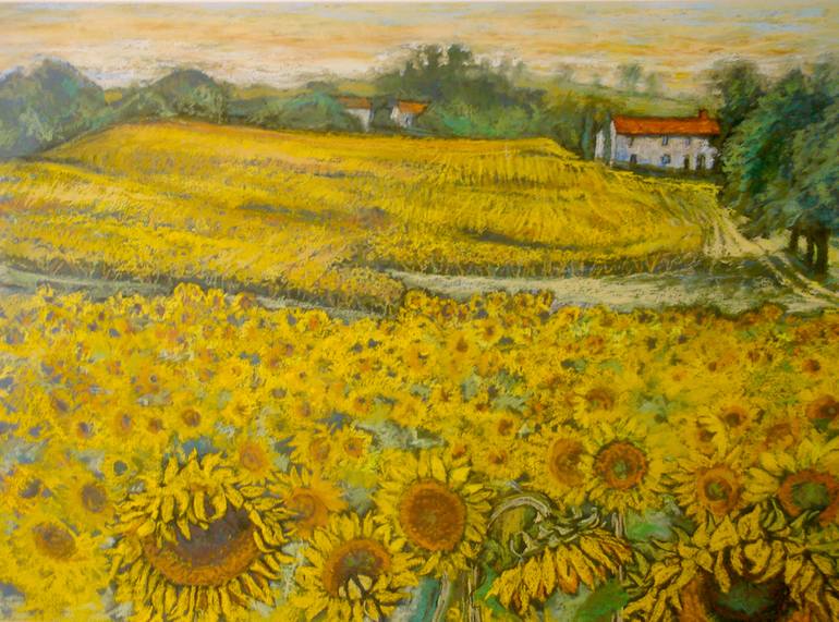 monet sunflower garden