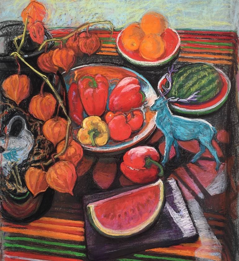 Original Fine Art Still Life Drawing by Patricia Clements