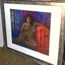 Framed Gauguin inspired pastel 