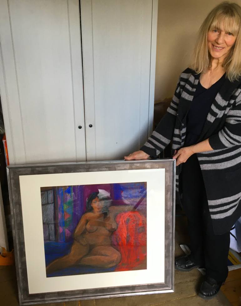 Original Figurative Nude Drawing by Patricia Clements