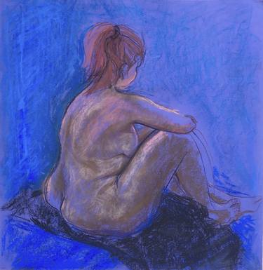 Nude with blue thumb