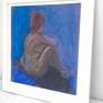 side view of pastel painting