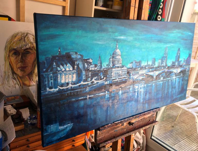 Original Impressionism Cities Painting by Patricia Clements