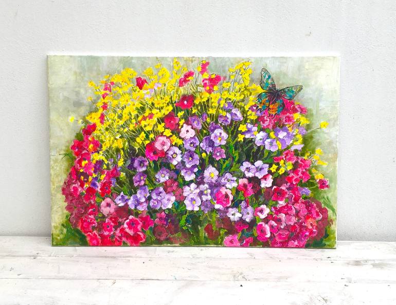 Original Modern Floral Painting by Patricia Clements