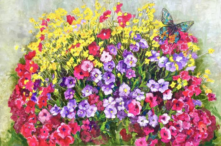 Original Modern Floral Painting by Patricia Clements