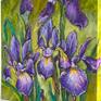 side view of Iris painting