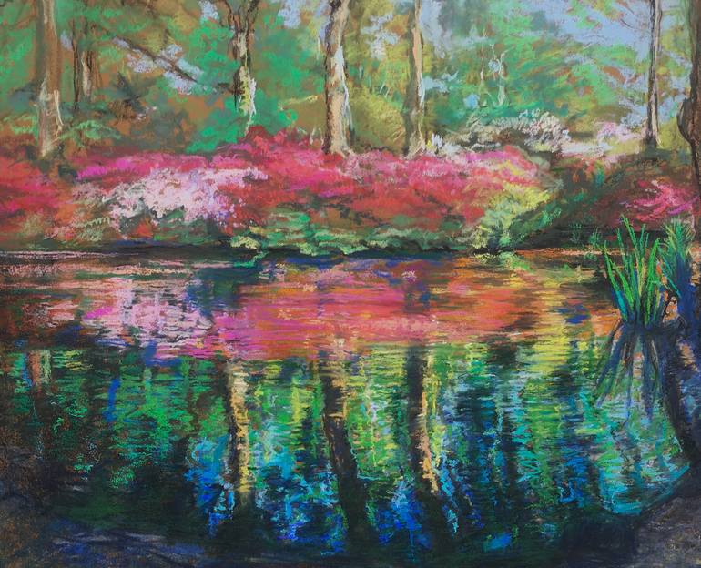 Original Impressionism Landscape Drawing by Patricia Clements