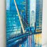 showing side view of Canary Wharf painting
