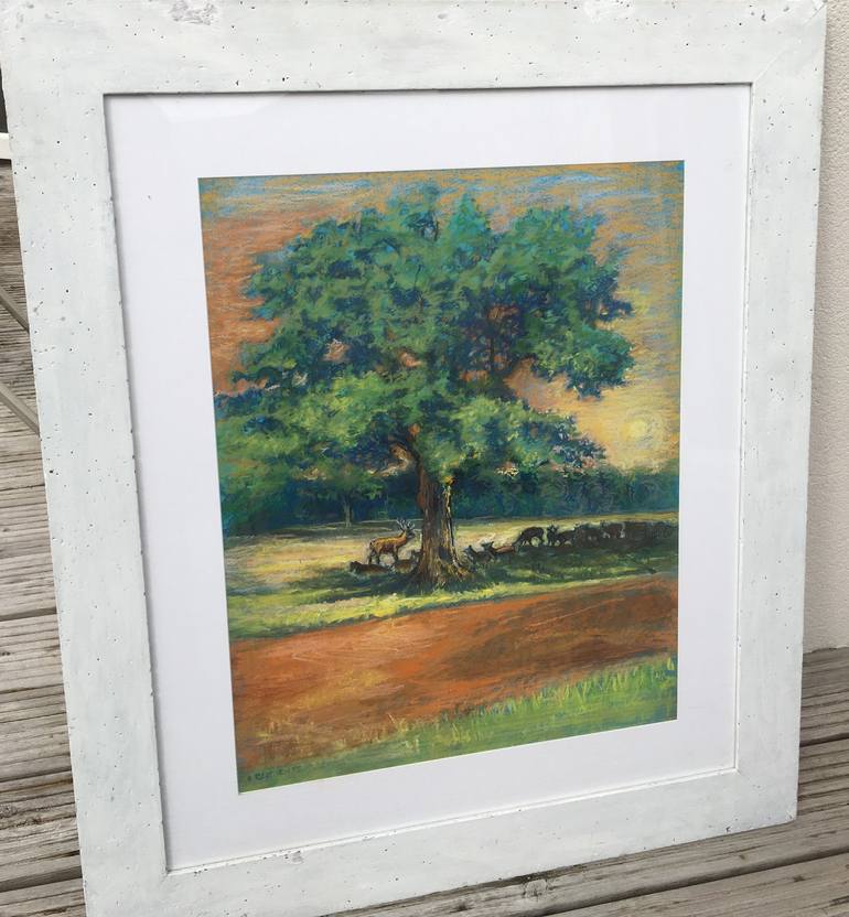 Original Impressionism Landscape Drawing by Patricia Clements