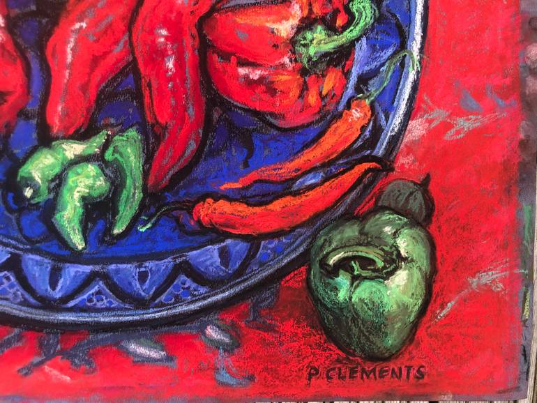 Original Impressionism Still Life Drawing by Patricia Clements