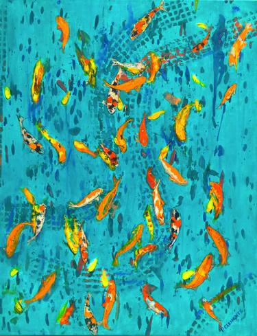 Print of Fish Paintings by Patricia Clements