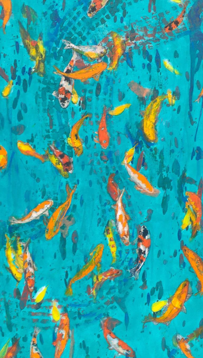 Original Impressionism Fish Painting by Patricia Clements