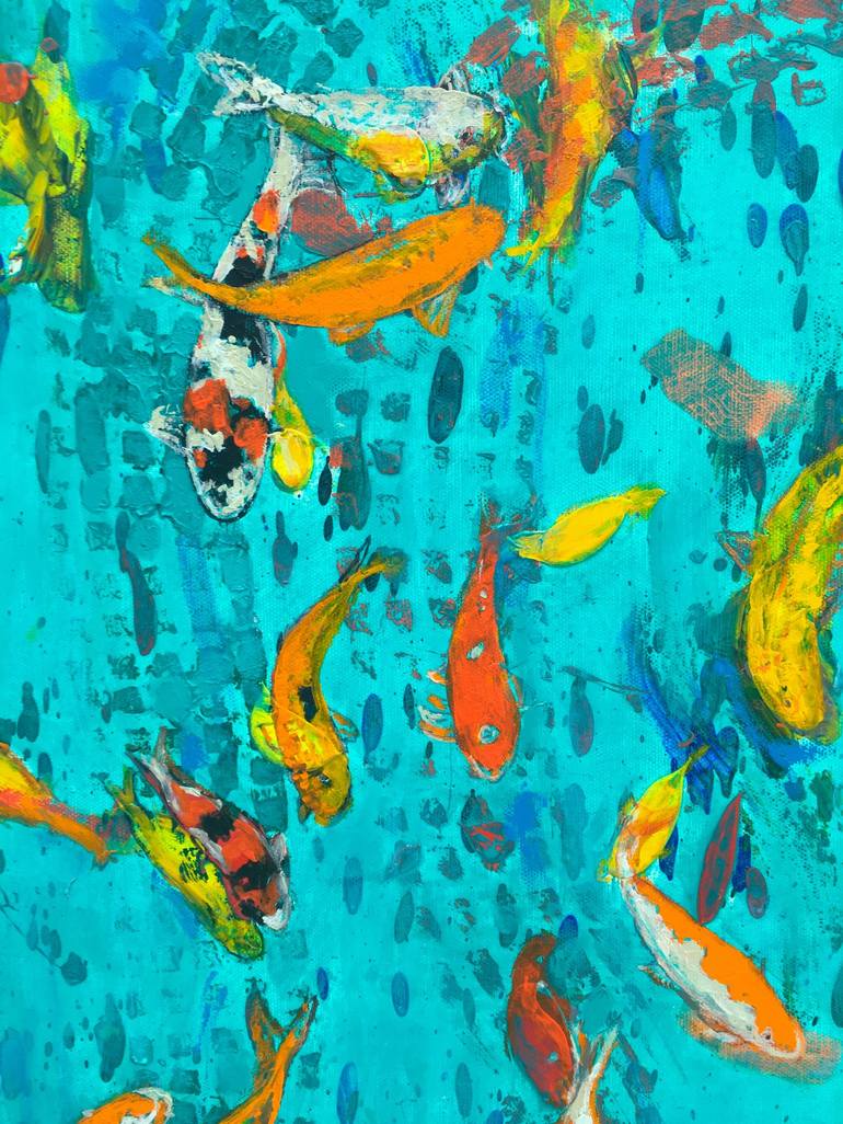 Original Impressionism Fish Painting by Patricia Clements