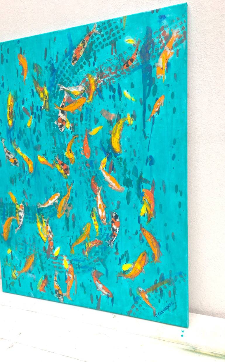 Original Impressionism Fish Painting by Patricia Clements