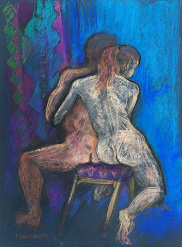 Original Figurative Nude Drawings by Patricia Clements