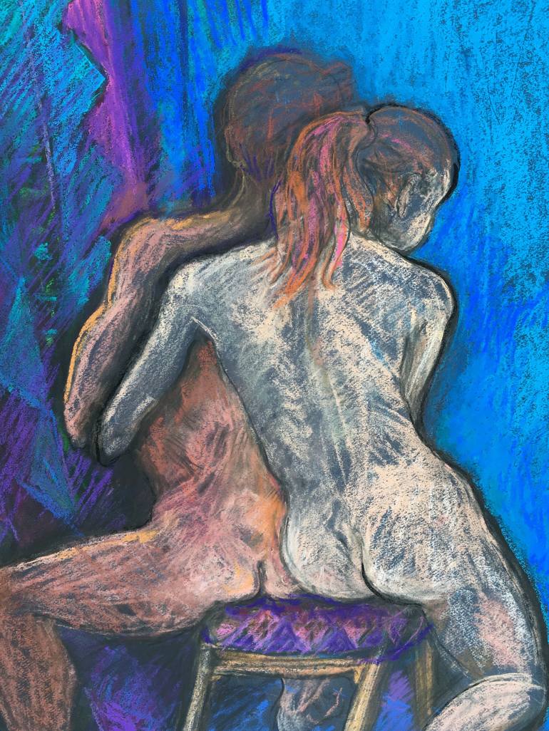 Original Figurative Nude Drawing by Patricia Clements