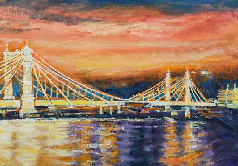 Original Impressionism Cities Painting by Patricia Clements