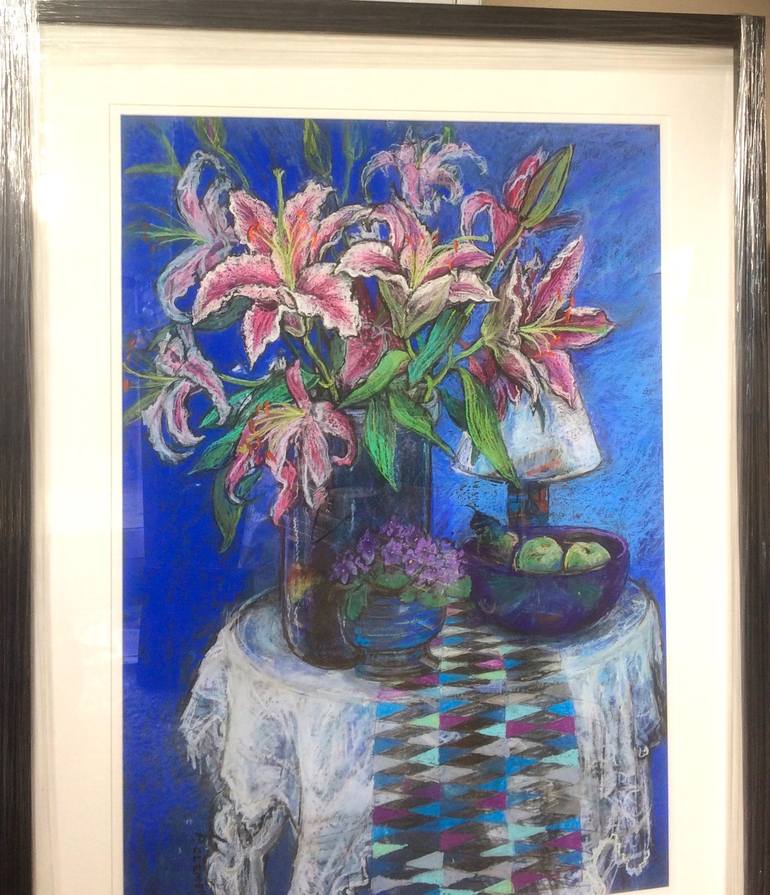 Original Impressionism Still Life Drawing by Patricia Clements