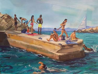 Original Figurative Seascape Paintings by Arabella Yapp