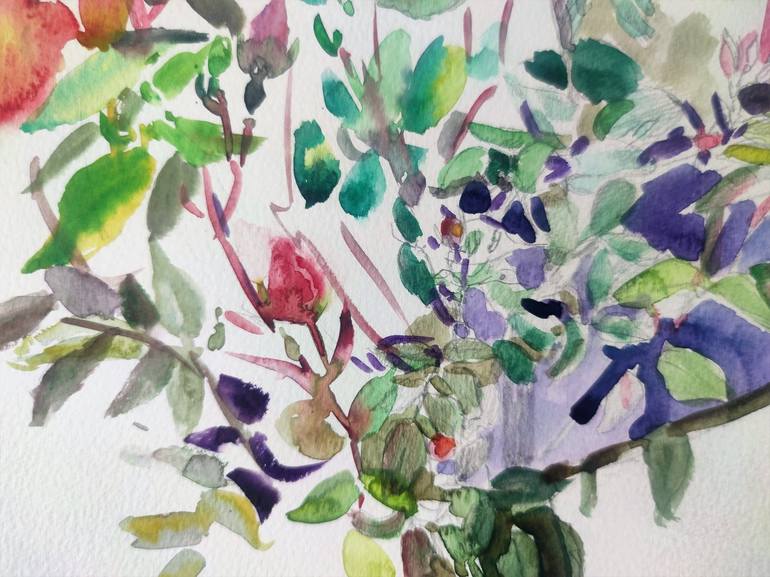 Original Impressionism Floral Painting by Linda Clerget