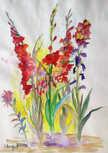 Original Floral Paintings by Linda Clerget