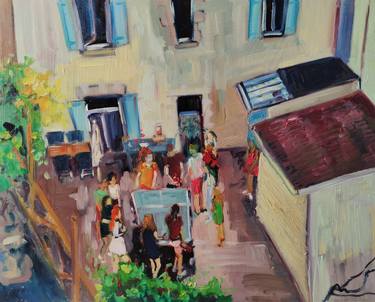 Original Impressionism People Paintings by Linda Clerget