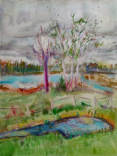 Original Impressionism Landscape Paintings by Linda Clerget