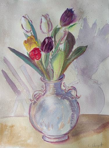 Print of Floral Paintings by Linda Clerget