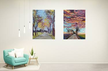 Original Expressionism Landscape Paintings by Linda Clerget