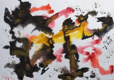 Print of Abstract Expressionism Abstract Paintings by Zinaida Vysota Dacenko